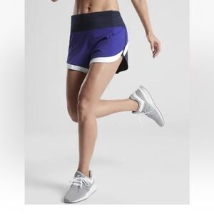 NWOT Althleta Color Block Running Shorts ZIP POCKET DRAWSTRING Size M